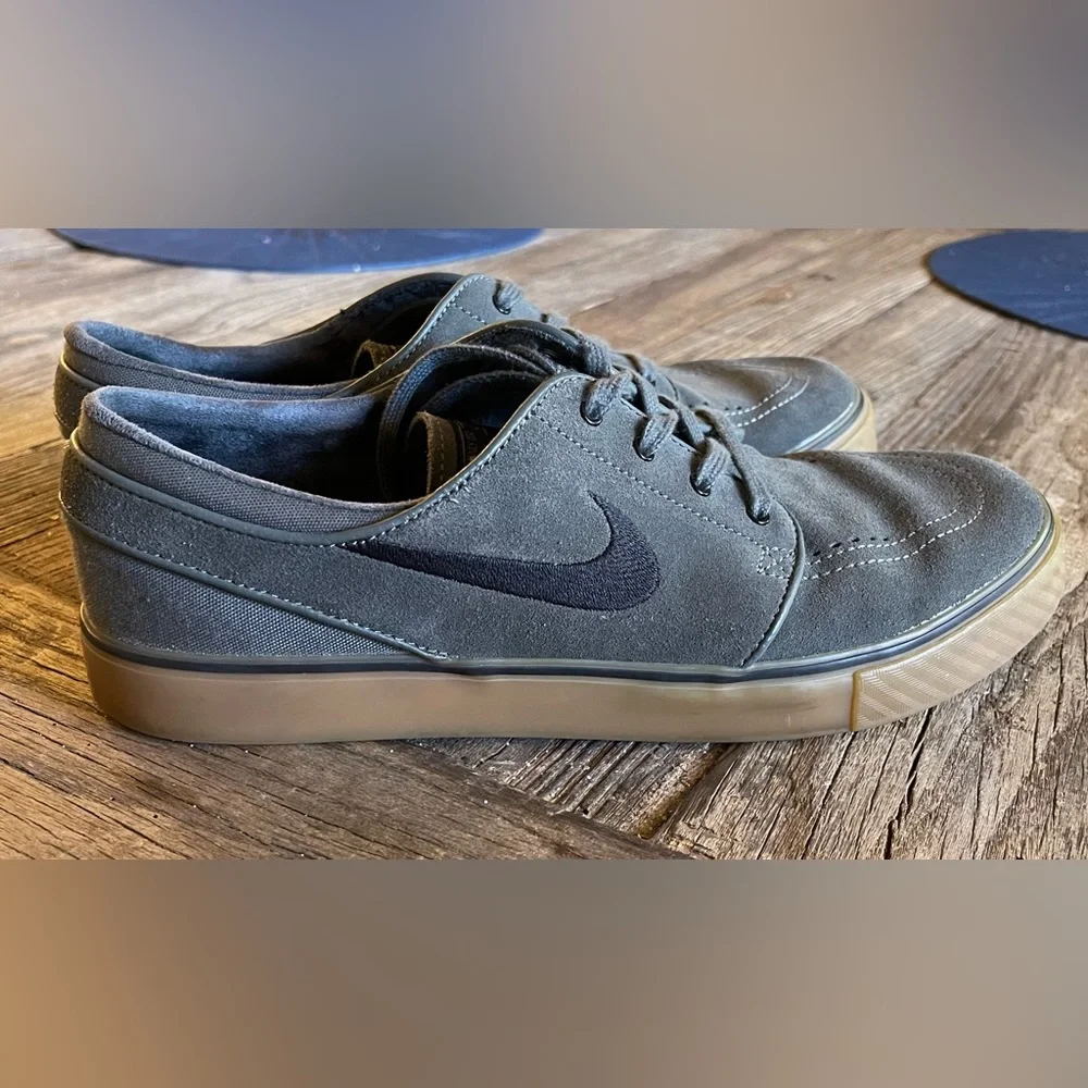 Nike Lunar Stefan Janoski Green Suede - Picture 1 of 6